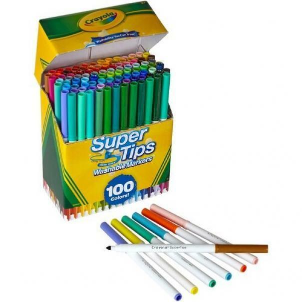 crayola confezione 100 pennarelli lavabili superpunta