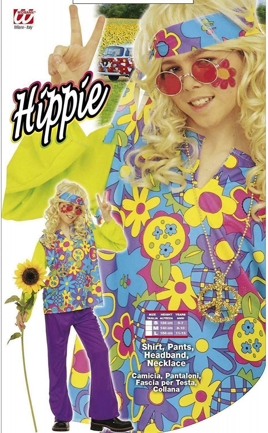 widmann costume hippie taglia 8/10 anni