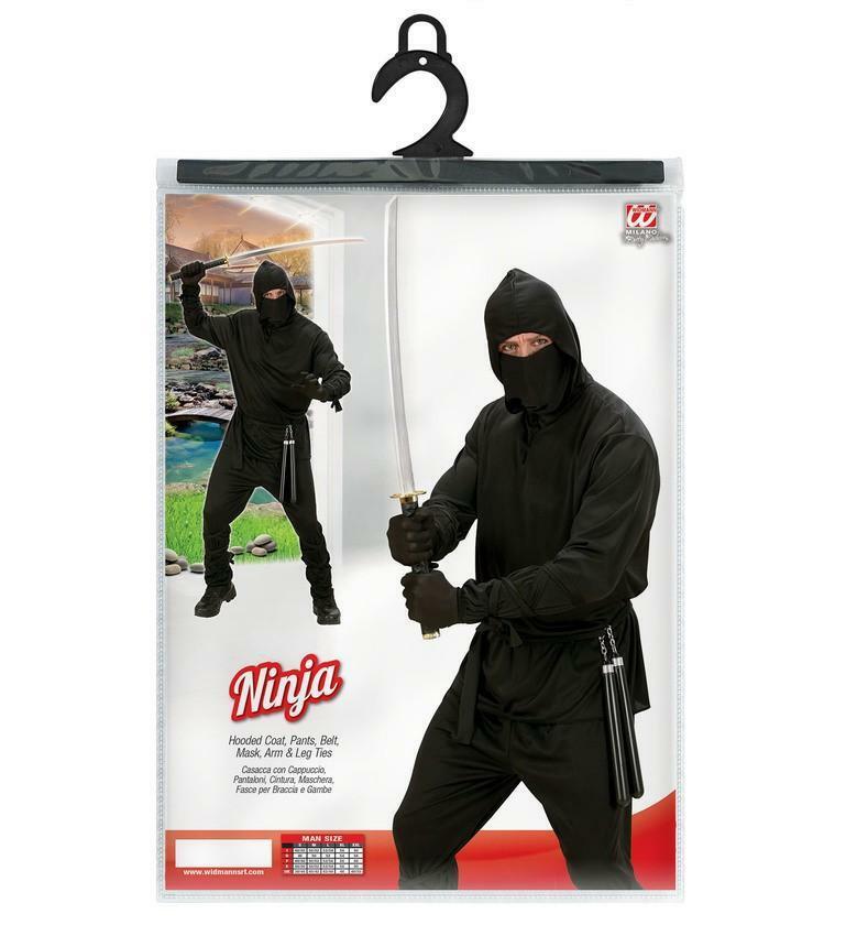 widmann costume ninja nero taglia s