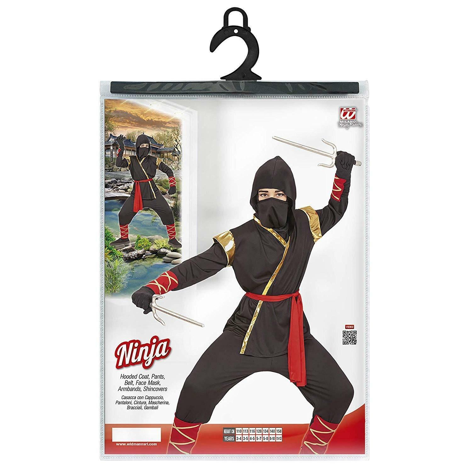 widmann costume ninja taglia 4/5 anni