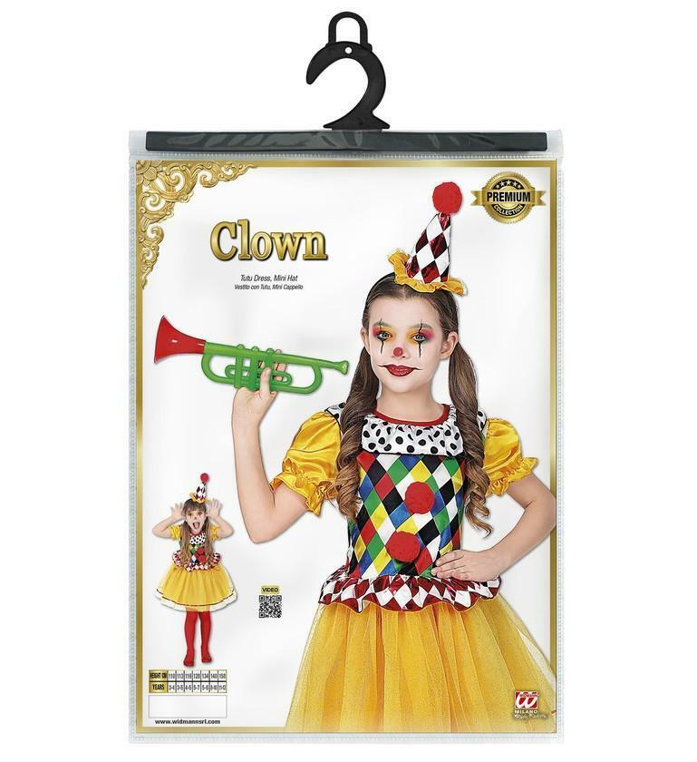 widmann costume bambina clown - anni 4/5 - 116 cm