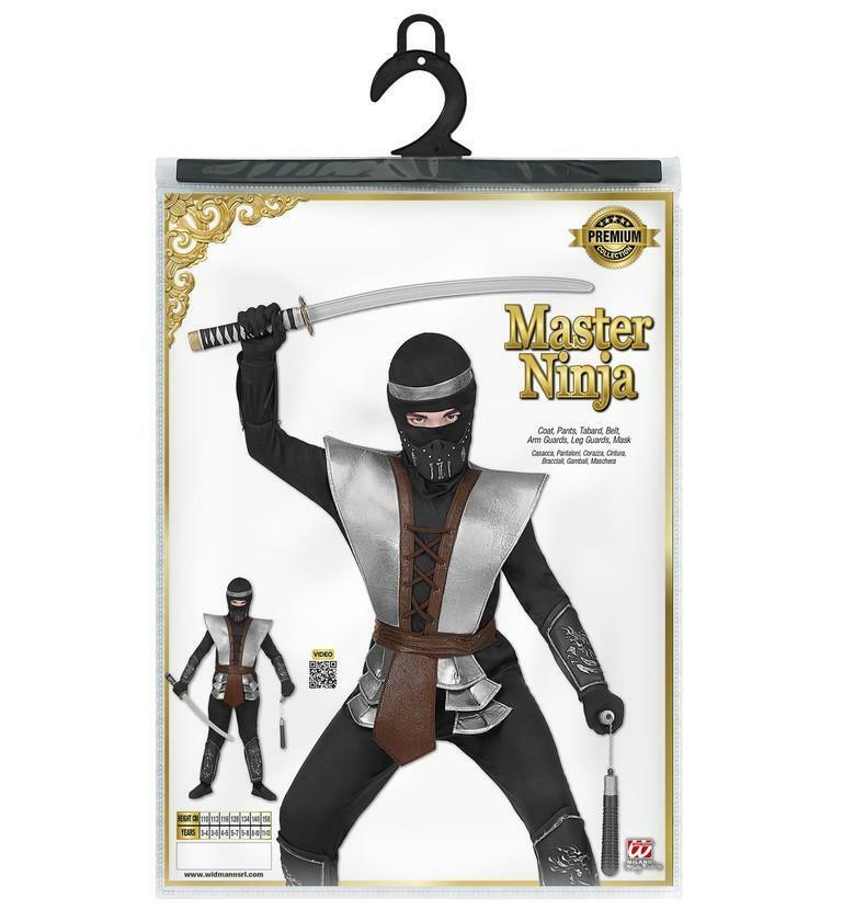 widmann costume master ninja taglia 8/10 anni