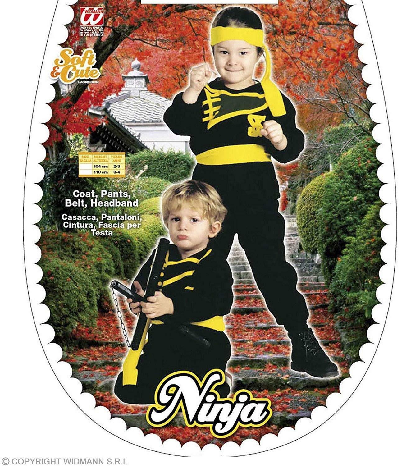 widmann costume ninja taglia 3/4 anni