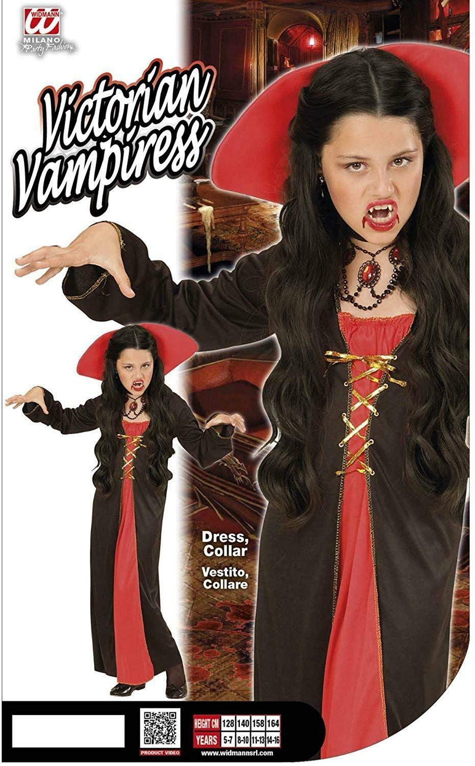widmann costume vampiressa vittoriana taglia 11/13 anni