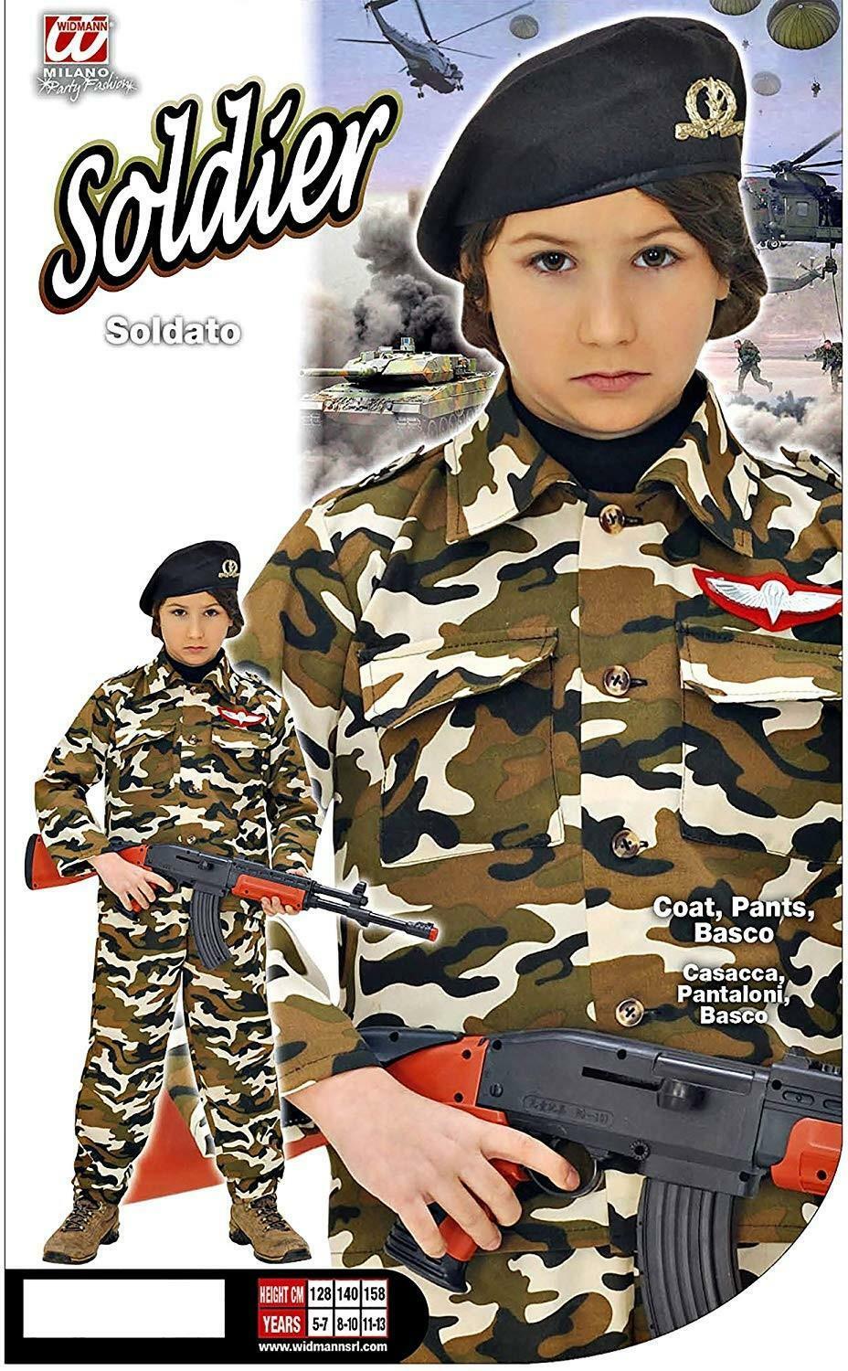widmann costume soldato taglia 11/13 anni