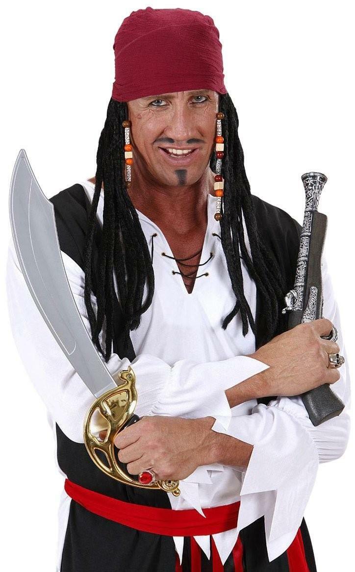 widmann parrucca da pirata dei caraibi