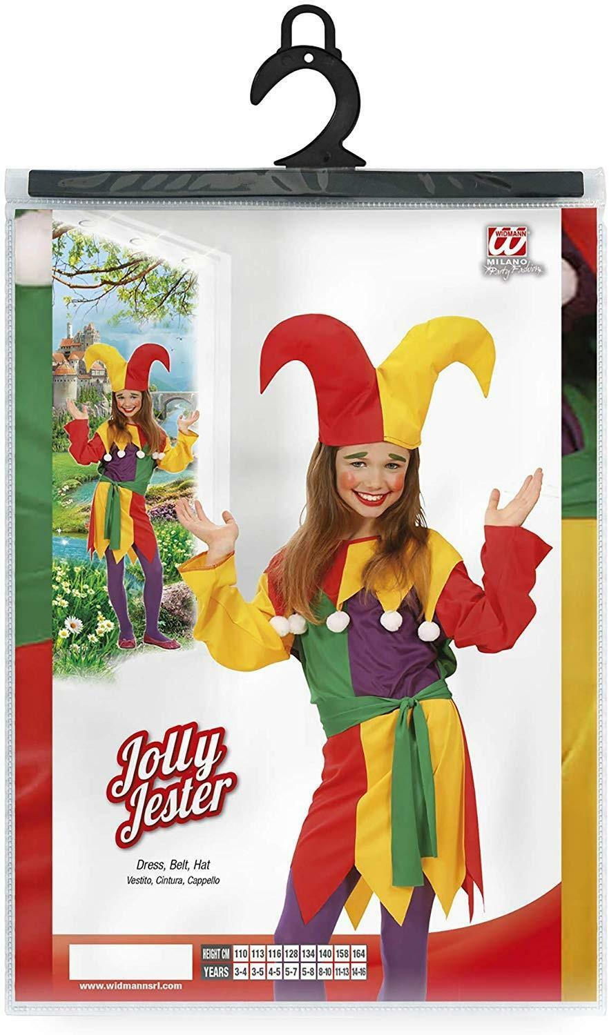 widmann costume jolly jester taglia 8/10 anni