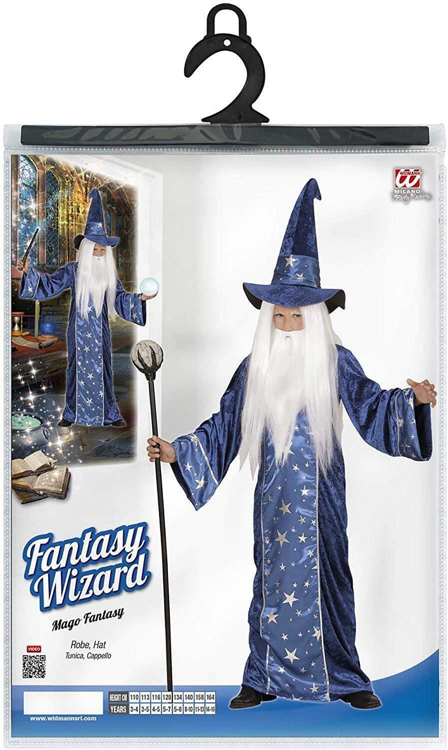 widmann costume mago fantasy taglia 11/13 anni