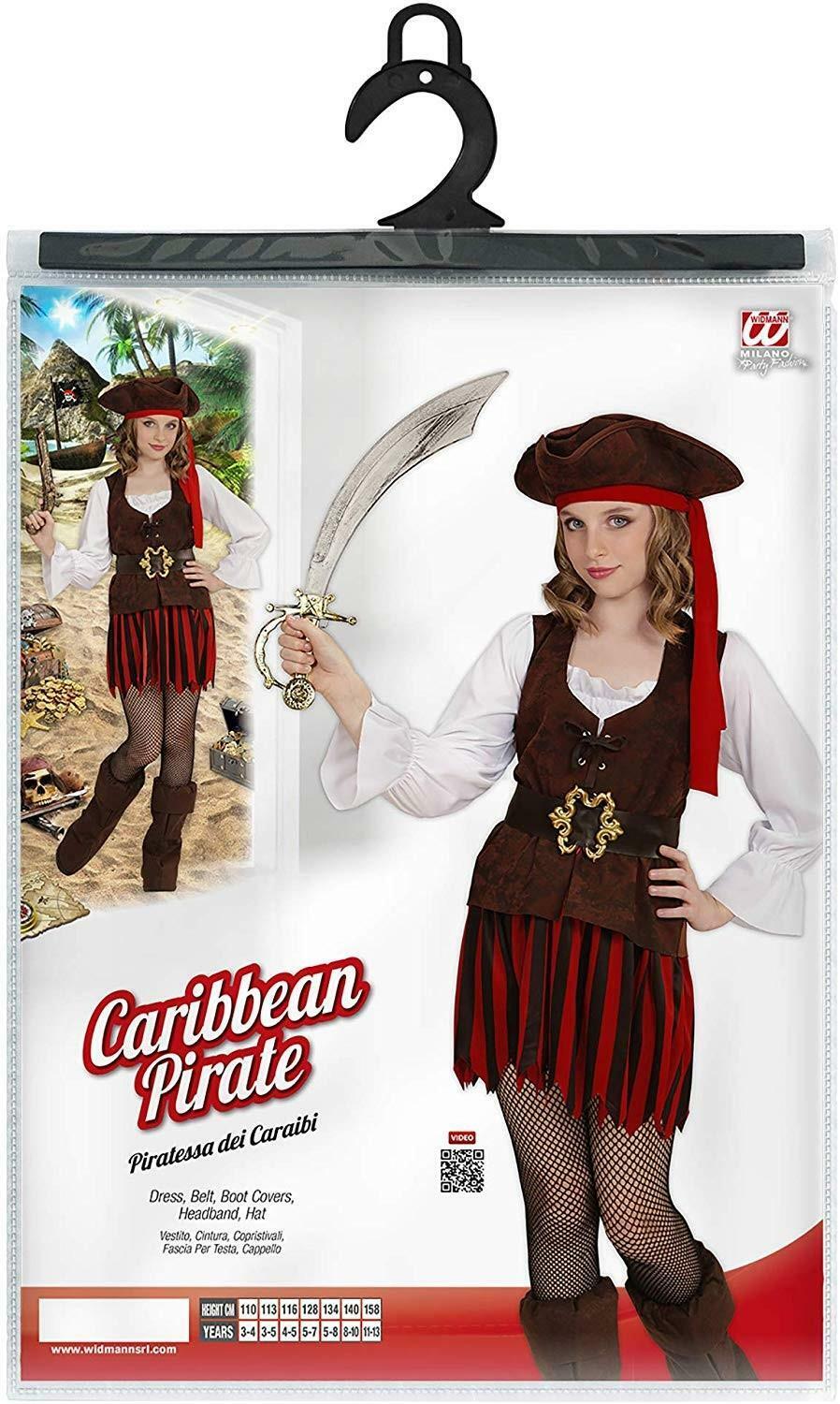 widmann widmann costume piratessa dei caraibi taglia 4/5 anni