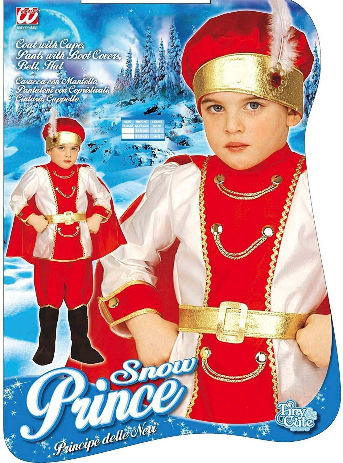 widmann costume principe delle nevi taglia 3/4 anni