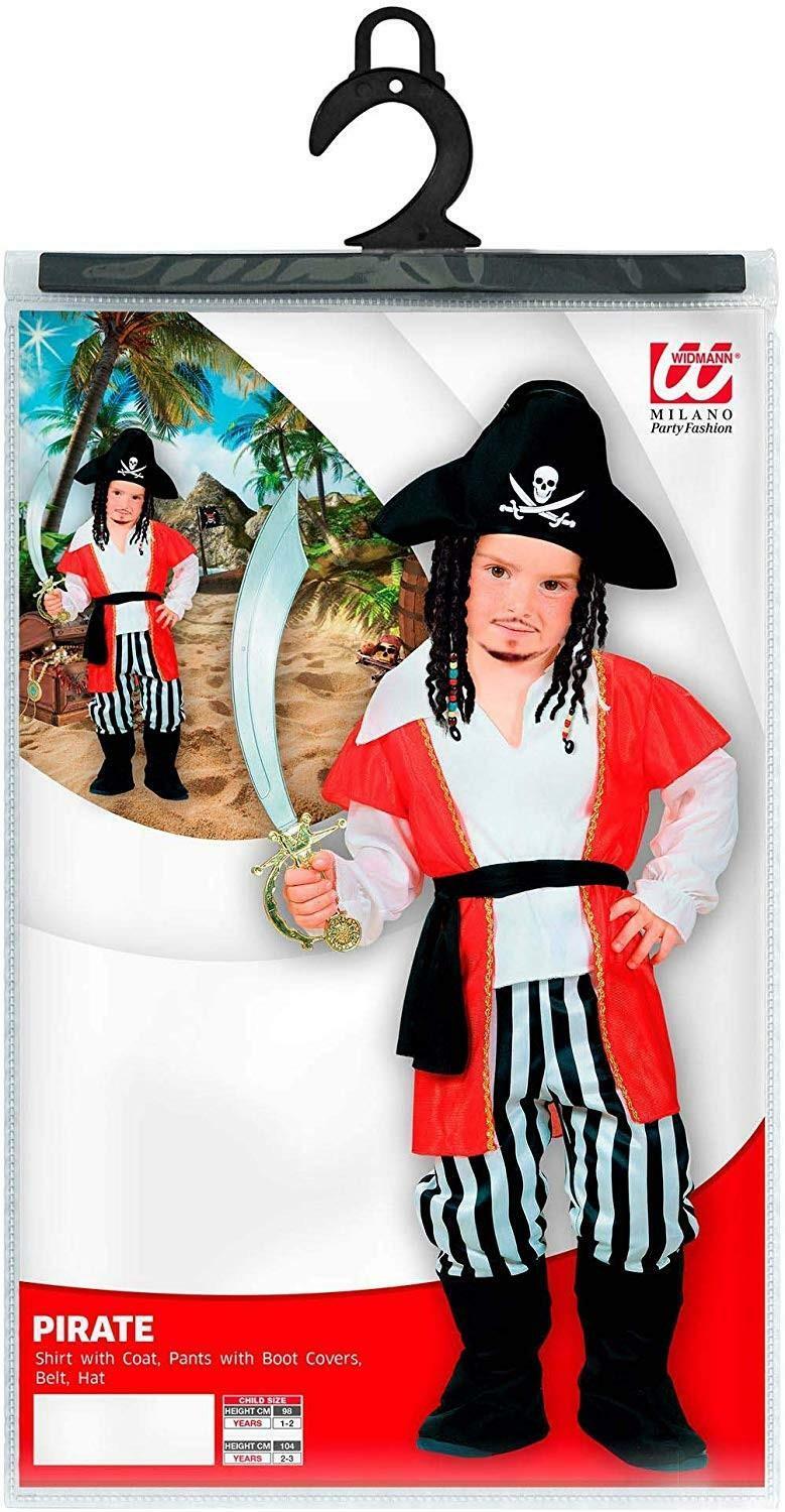widmann costume pirata taglia 2/3 anni