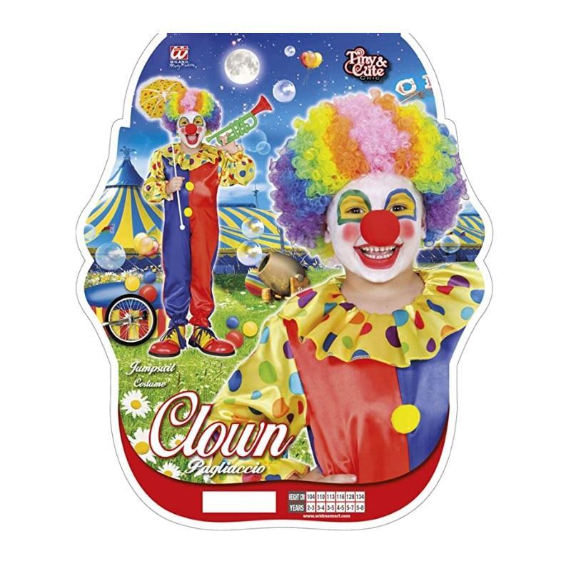 widmann costume clown taglia 4/5 anni