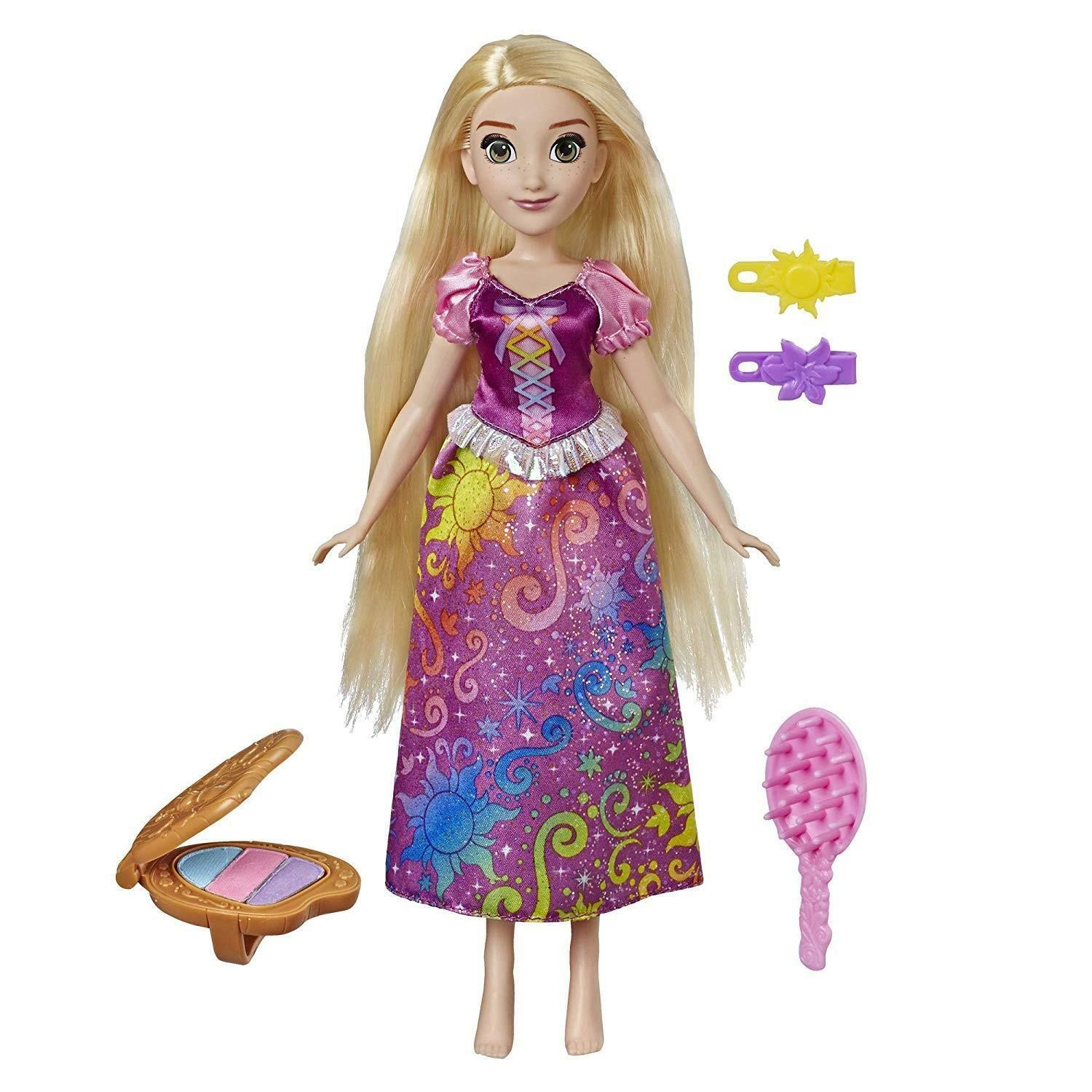 hasbro disney princess bambola rapunzel capelli arcobaleno