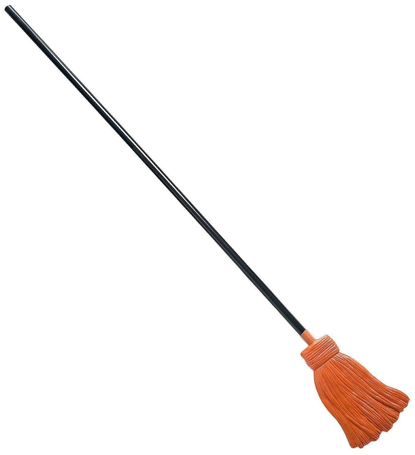 widmann widmann scopa strega in plastica per adulti, arancio tg unica