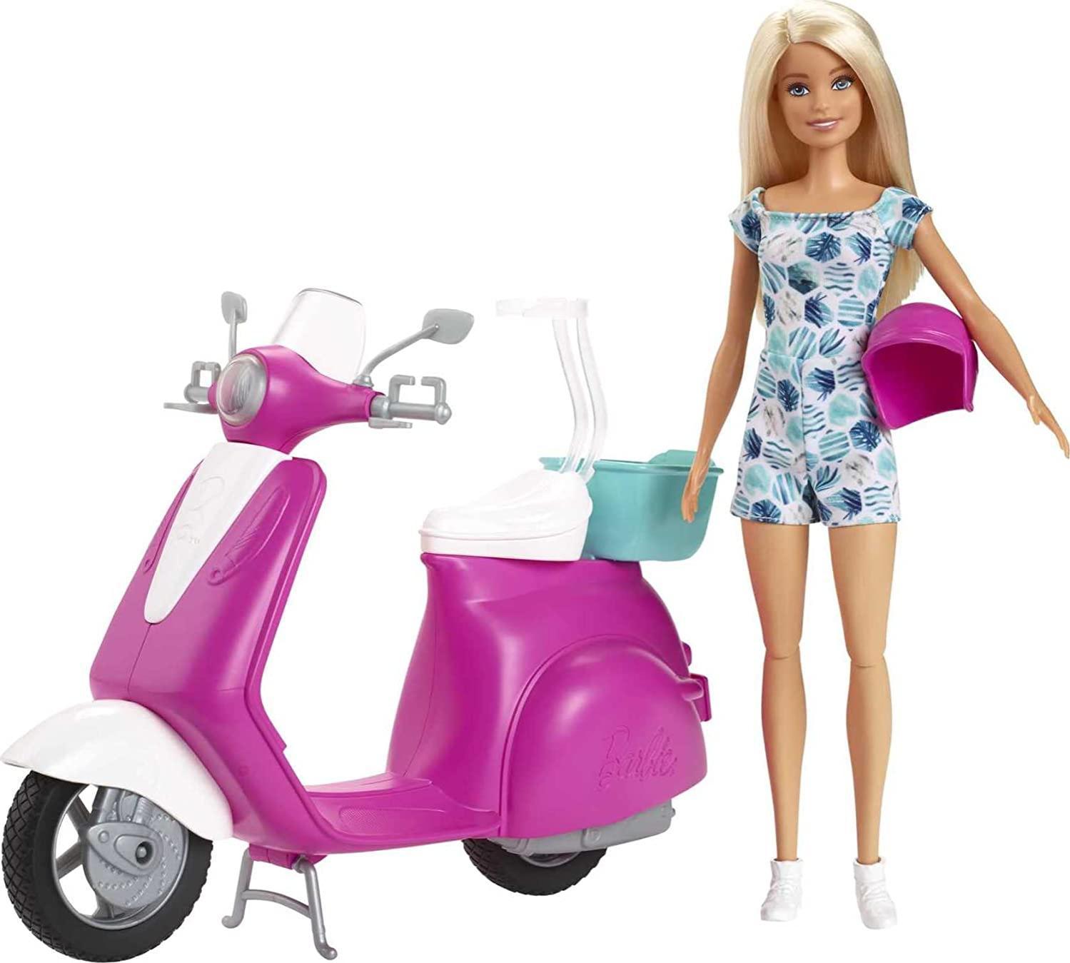 mattel barbie con scooter