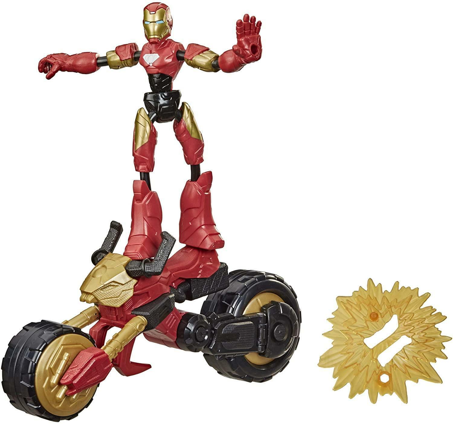 hasbro avengers bend and flex rider iron man