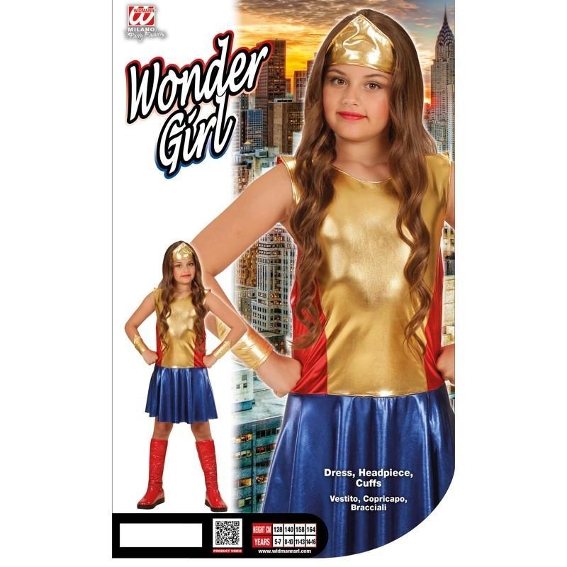 widmann costume wonder girl taglia 5/7 anni