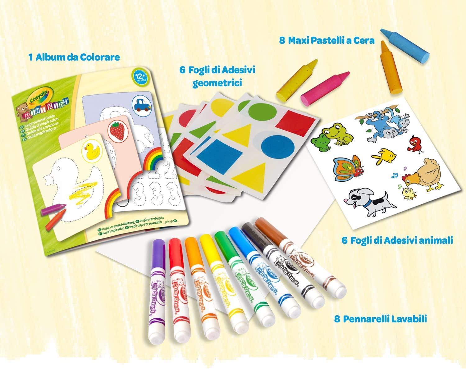 crayola set colori e adesivi
