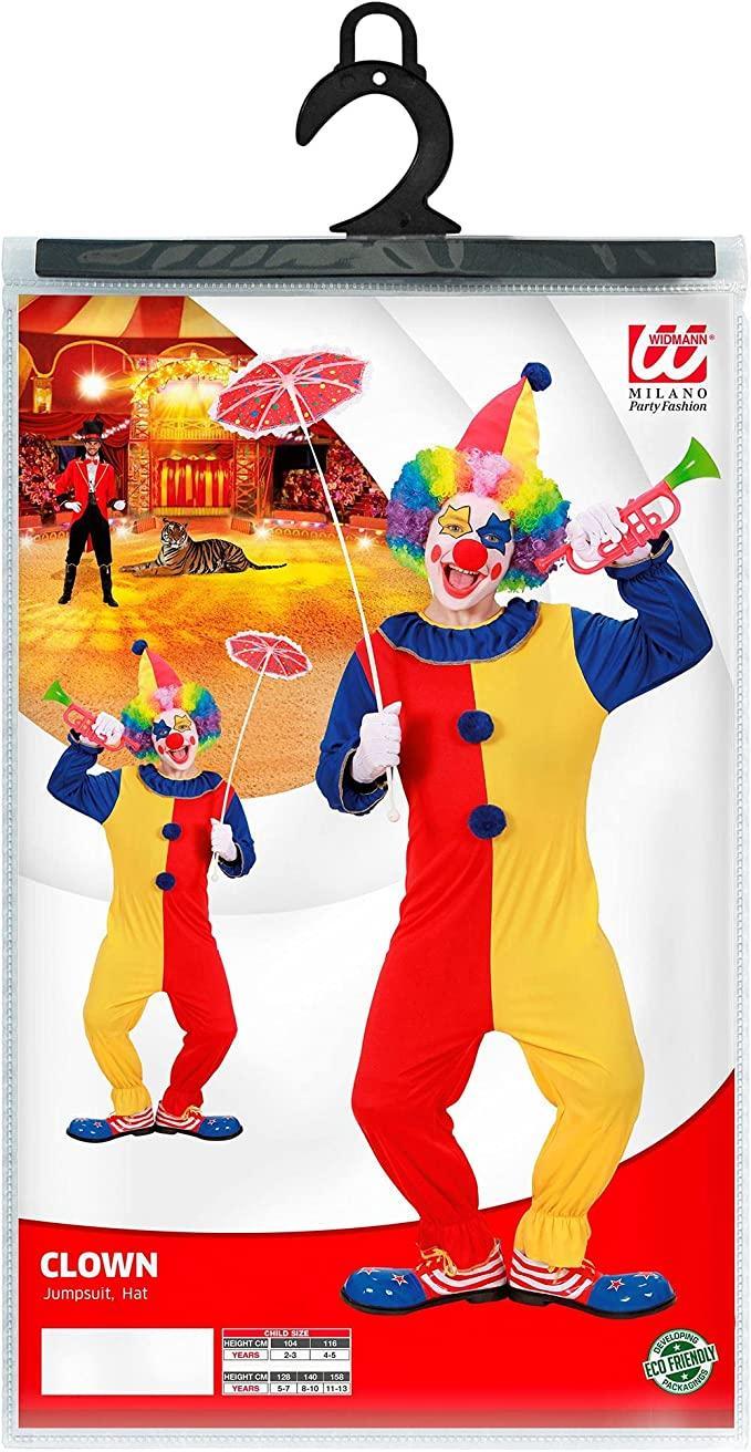 widmann costume clown taglia 4/5 anni
