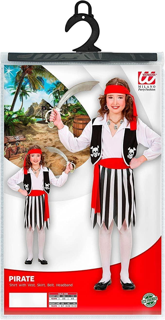 widmann costume piratessa taglia 2/3 anni