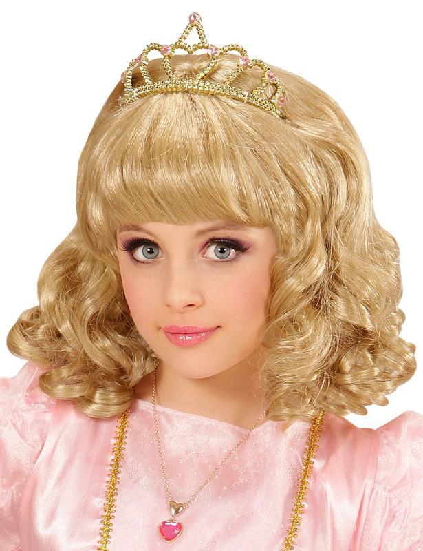 widmann parrucca principessa bionda con tiara