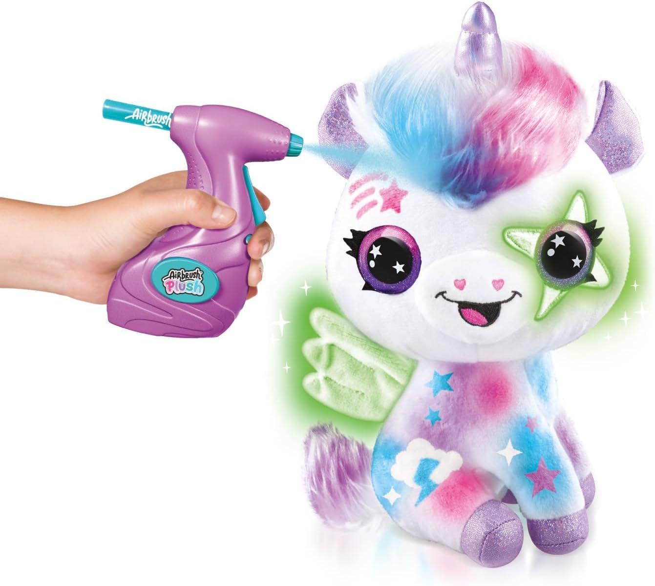 rocco giocattoli air brush plush unicorno brilla al buio