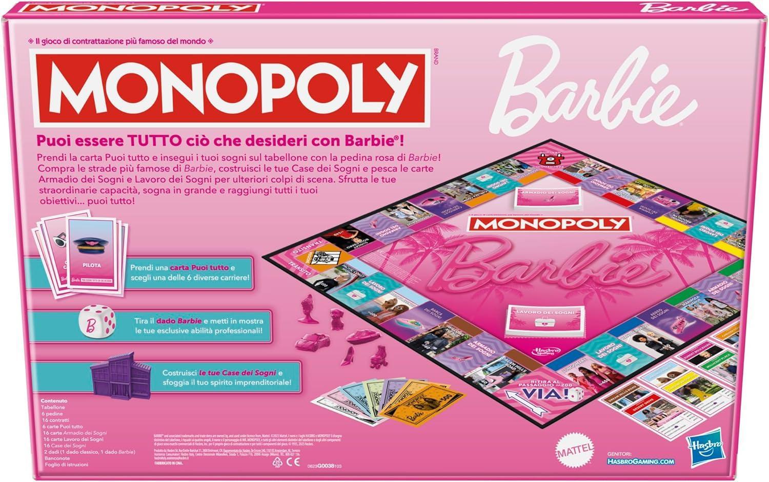 hasbro monopoly barbie