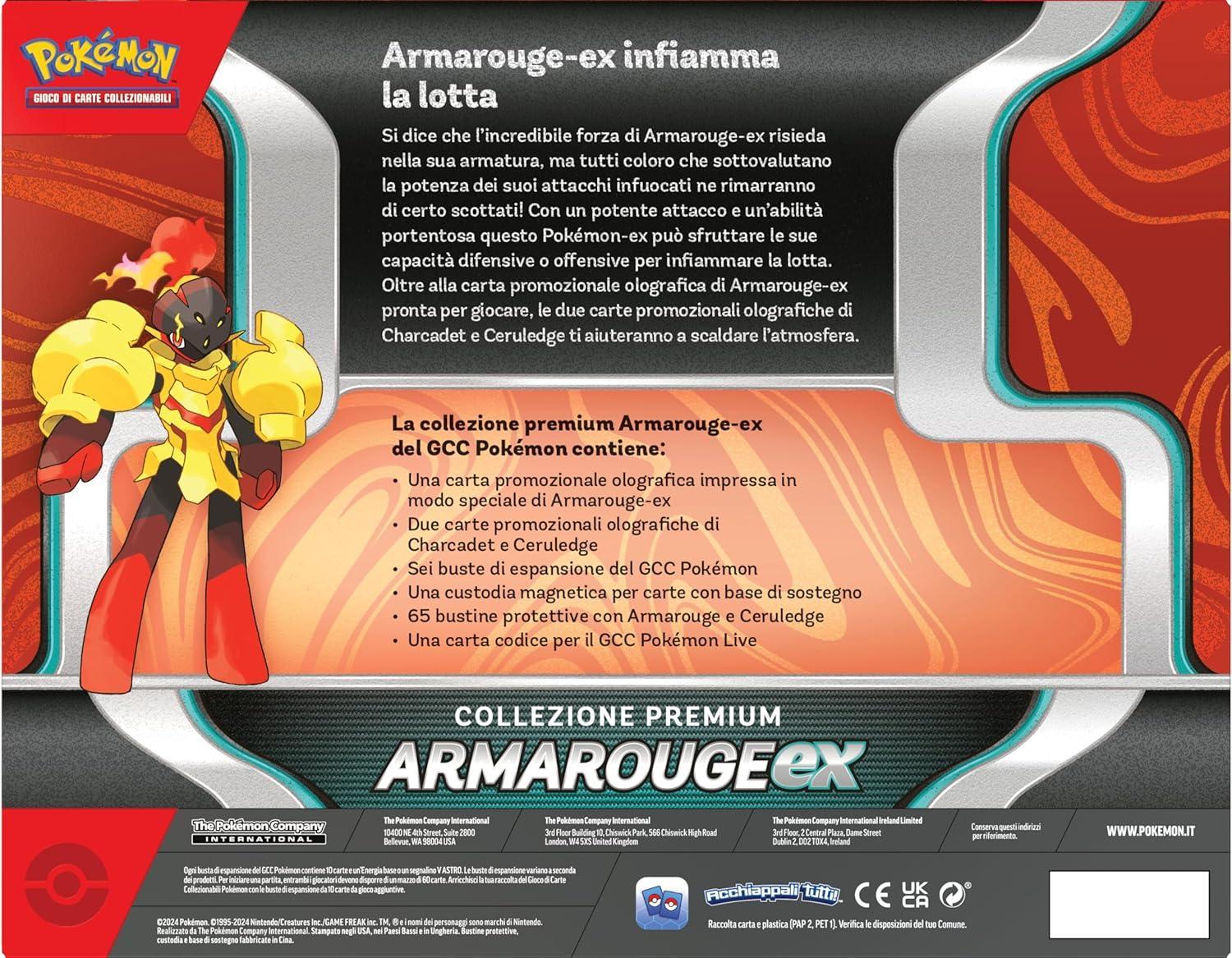 gamevision pokemon collezione premium armarouge ex