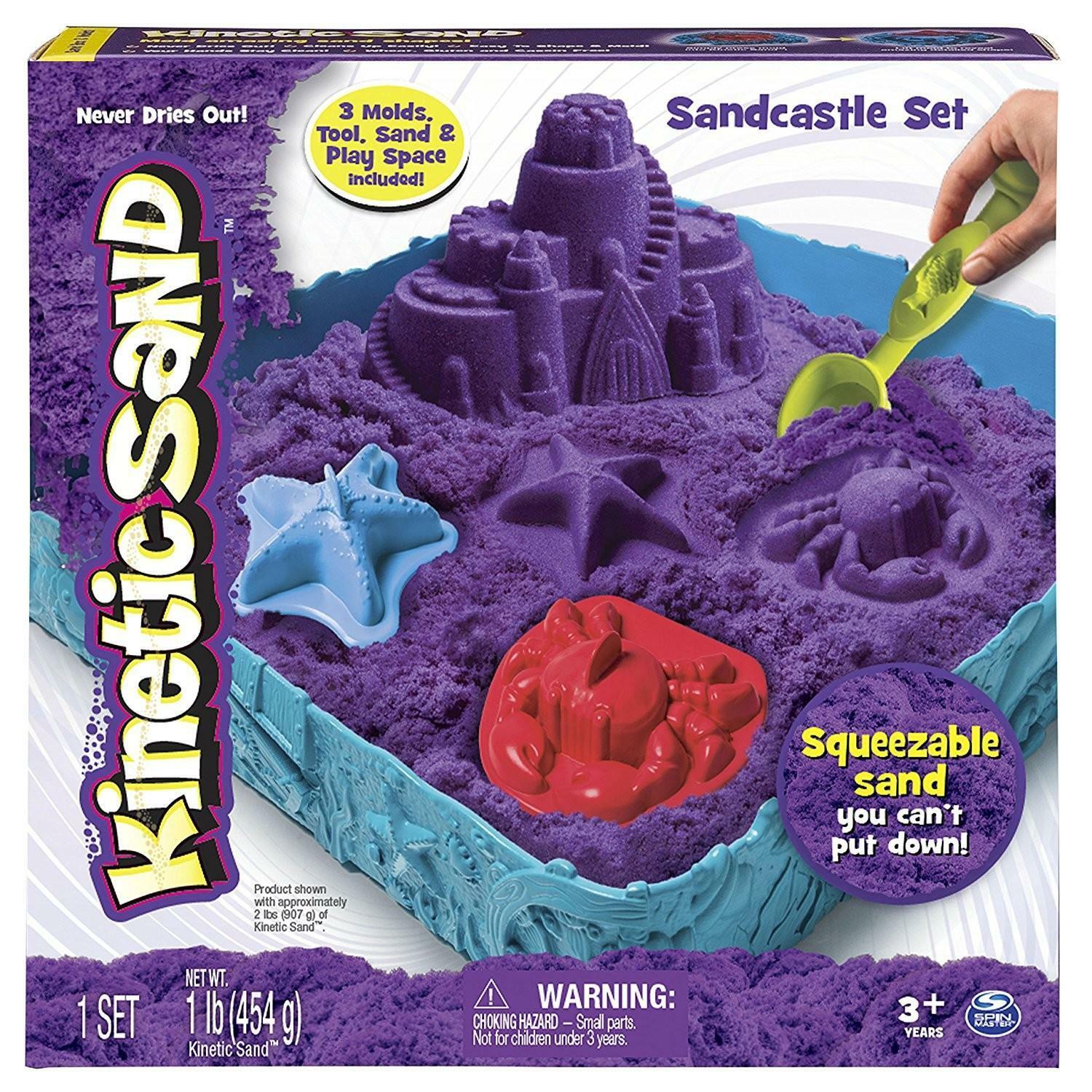 spin master kinetic sand - playset castelli di sabbia