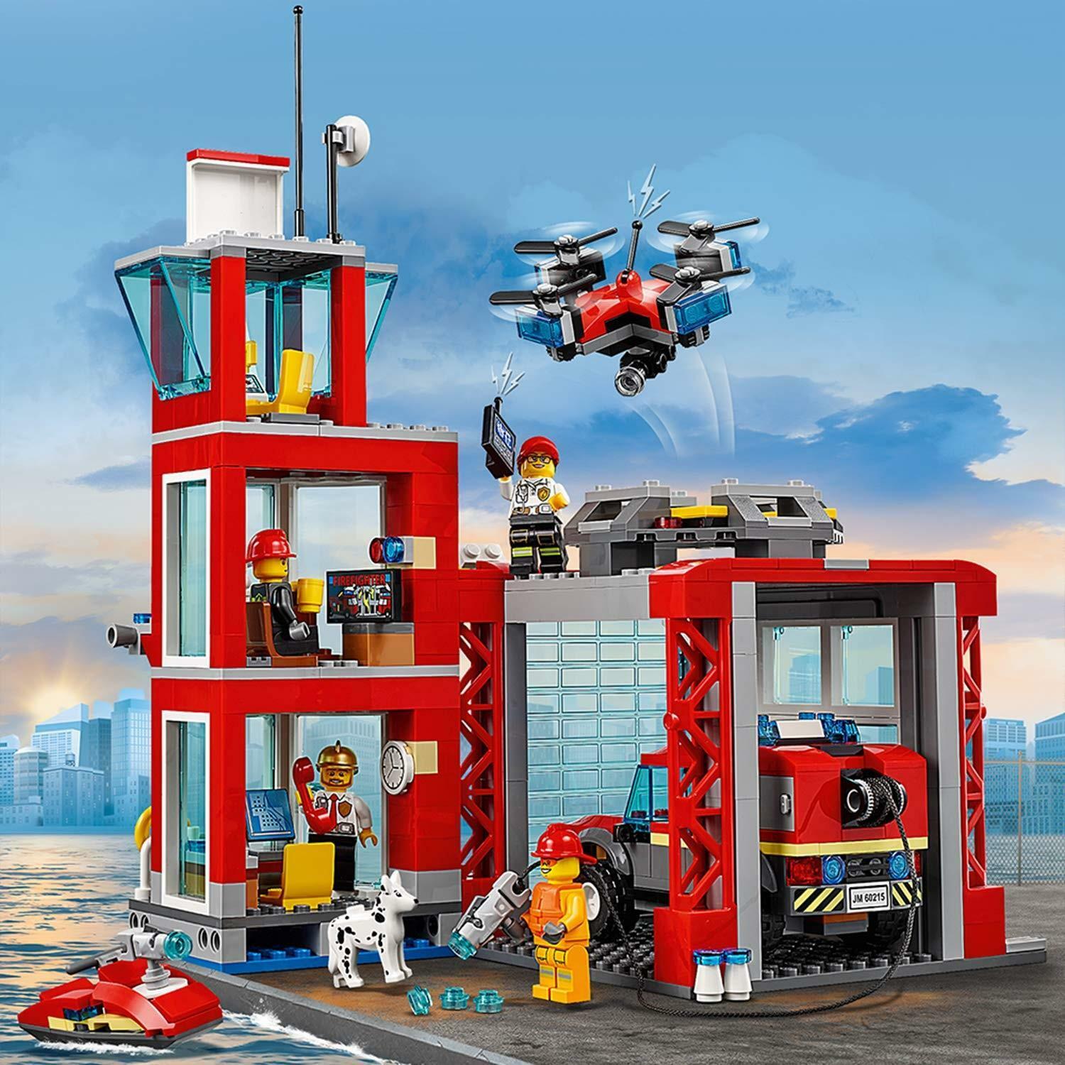 lego lego city 60215 - caserma dei pompieri