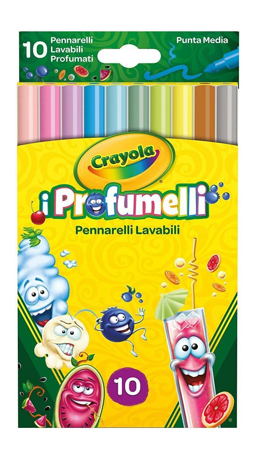 crayola 10 pennarelli lavabili punta media i profumelli