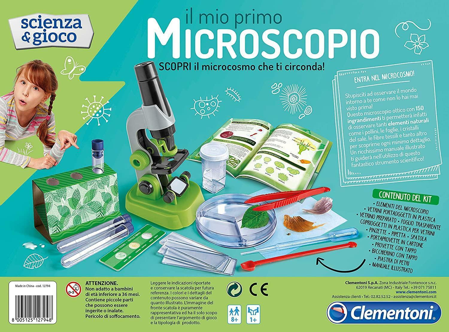 clementoni scienza & gioco - il mio primo microscopio 12794