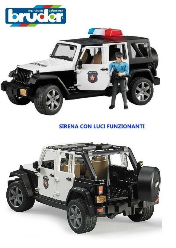 bruder police jeep wrangler unlimited rubicon - scala 1/16