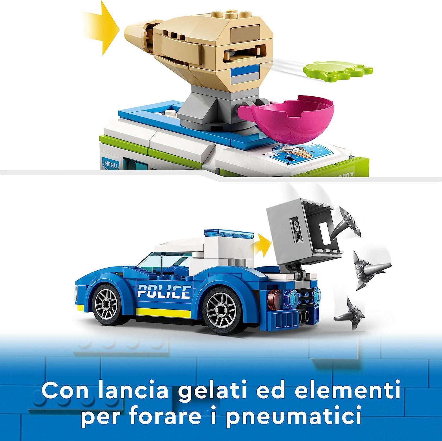 lego lego city 60314 furgone dei gelati e polizia