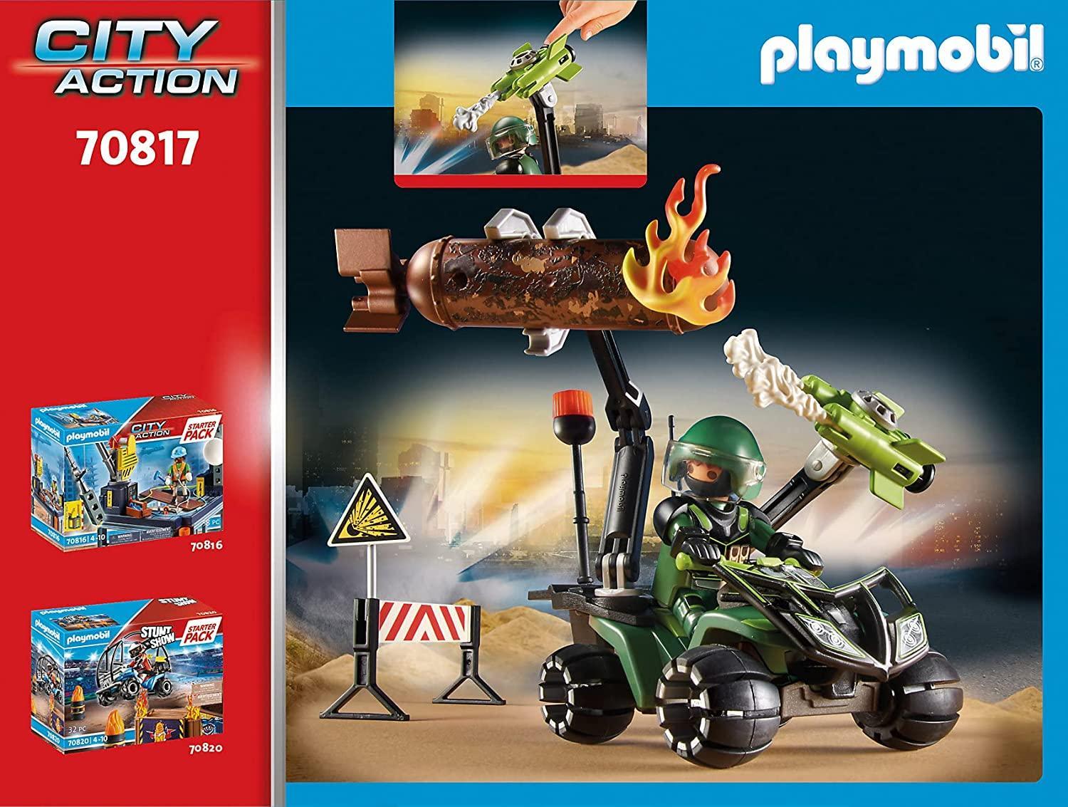 playmobil playmobil city action 70817 starter pack polizia artificieri in azione