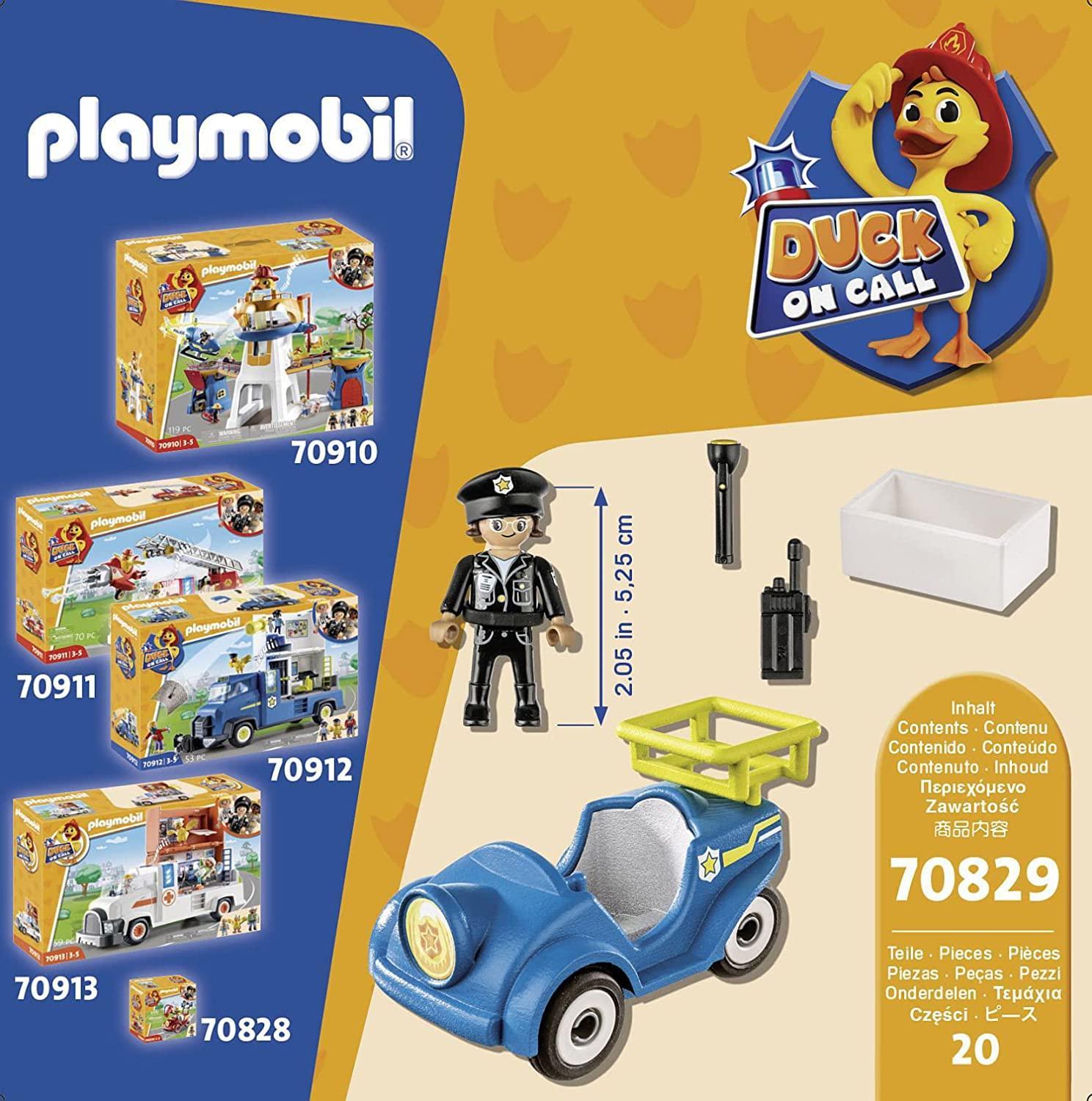 playmobil playmobil duck on call 70829 mini car della polizia