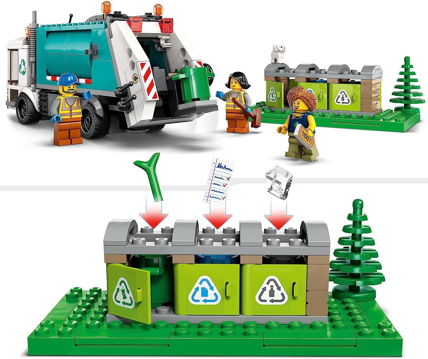 lego lego city 60386 camion riciclaggio rifiuti