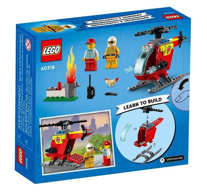 lego lego city 60318 elicottero antincendio