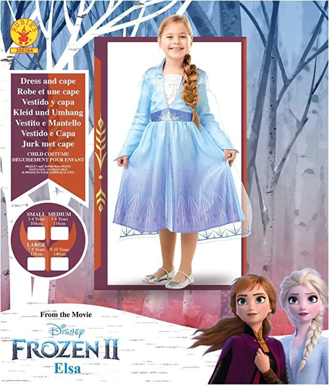 puzzleparty costume frozen principessa elsa taglia 9/10 anni