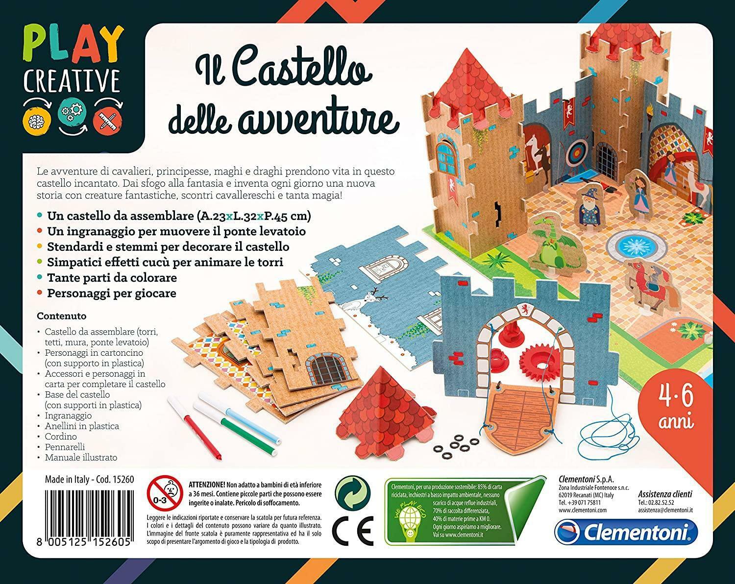 clementoni play creative - il castello delle avventure 15260