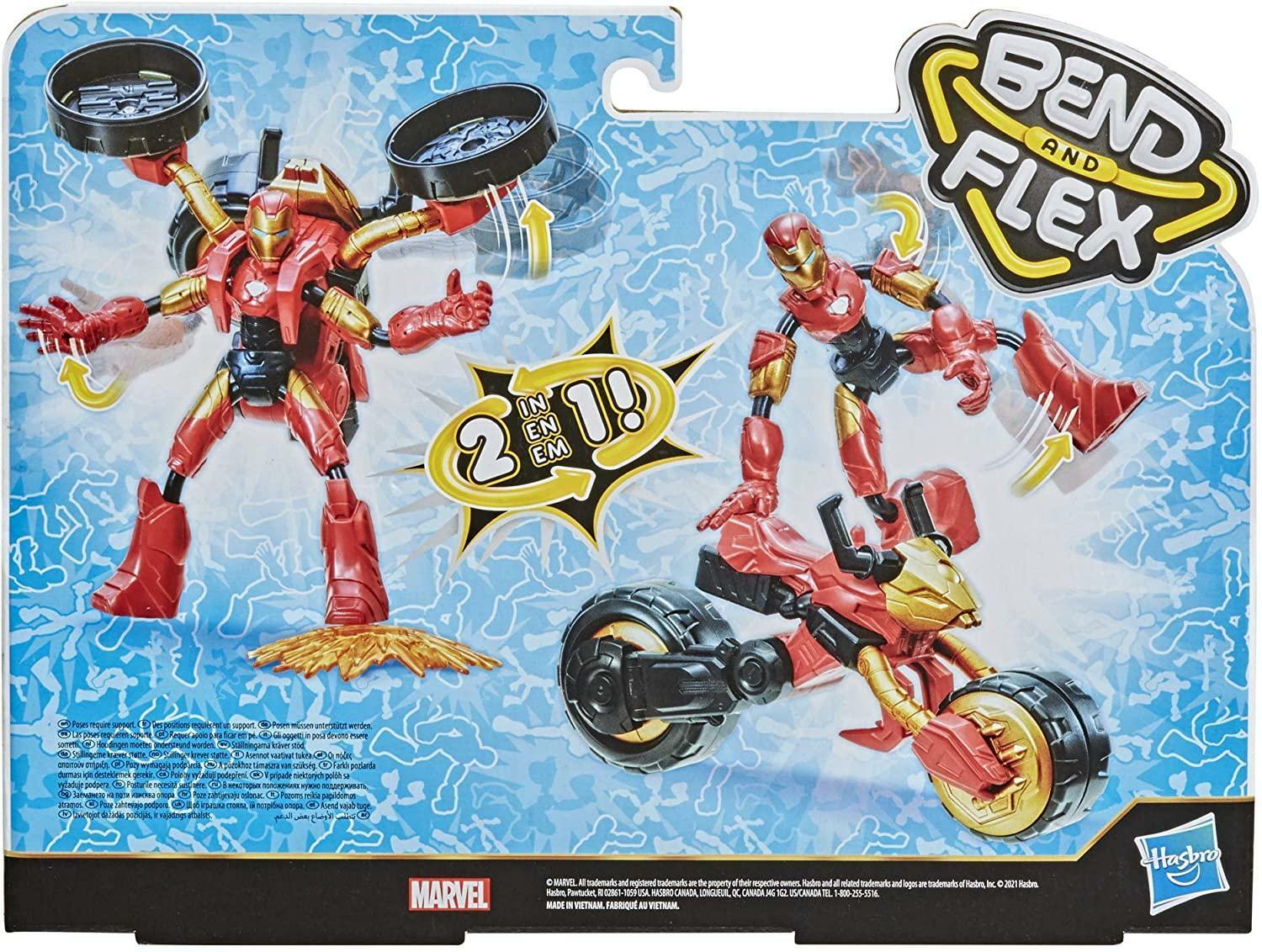 hasbro bend and flex avengers flex rider iron man