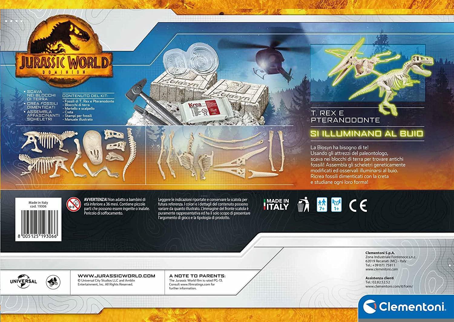 clementoni jurassic world kit del paleontologo