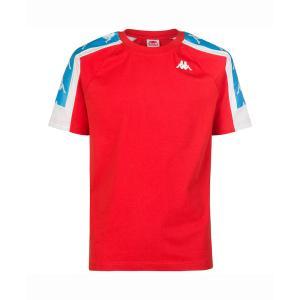 T-shirt . rosso/bianco/turchese