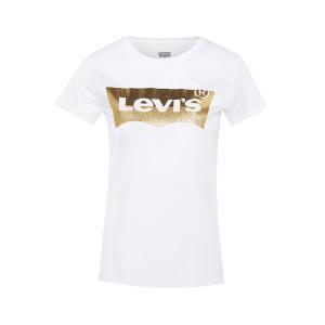 T-shirt levi's. bianco/oro