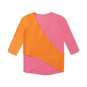 T-shirt . rosa/arancio