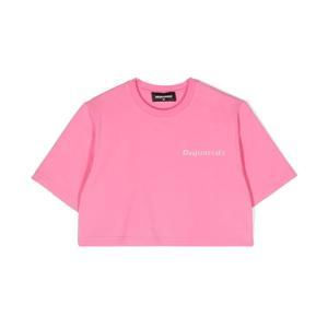 T-shirt dsqaured. rosa