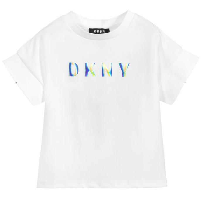 dkny dkny t-shirt  ragazza bianco d35q51