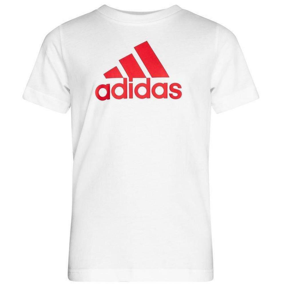 adidas adidas t-shirt bambino bianco logo rosso fq7722