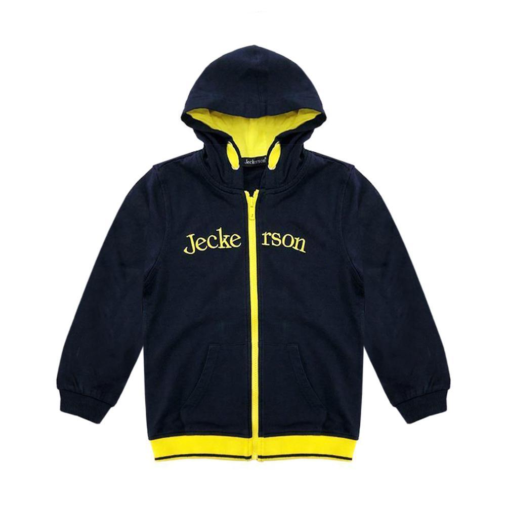 jeckerson jeckerson felpa zip con cappuccio neonato blu giallo jn1865