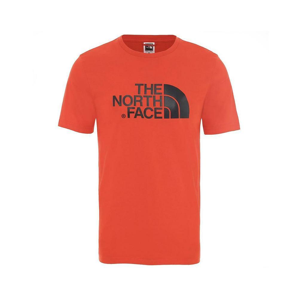 the north face t-shirt the north face. rosso/nero
